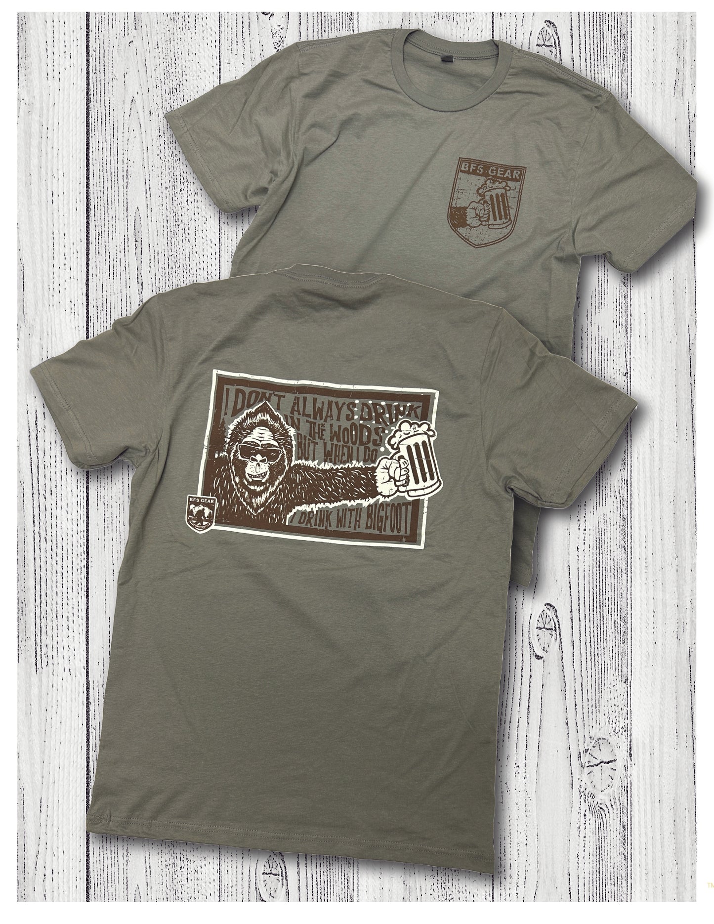 I Drink With Bigfoot T-Shirt