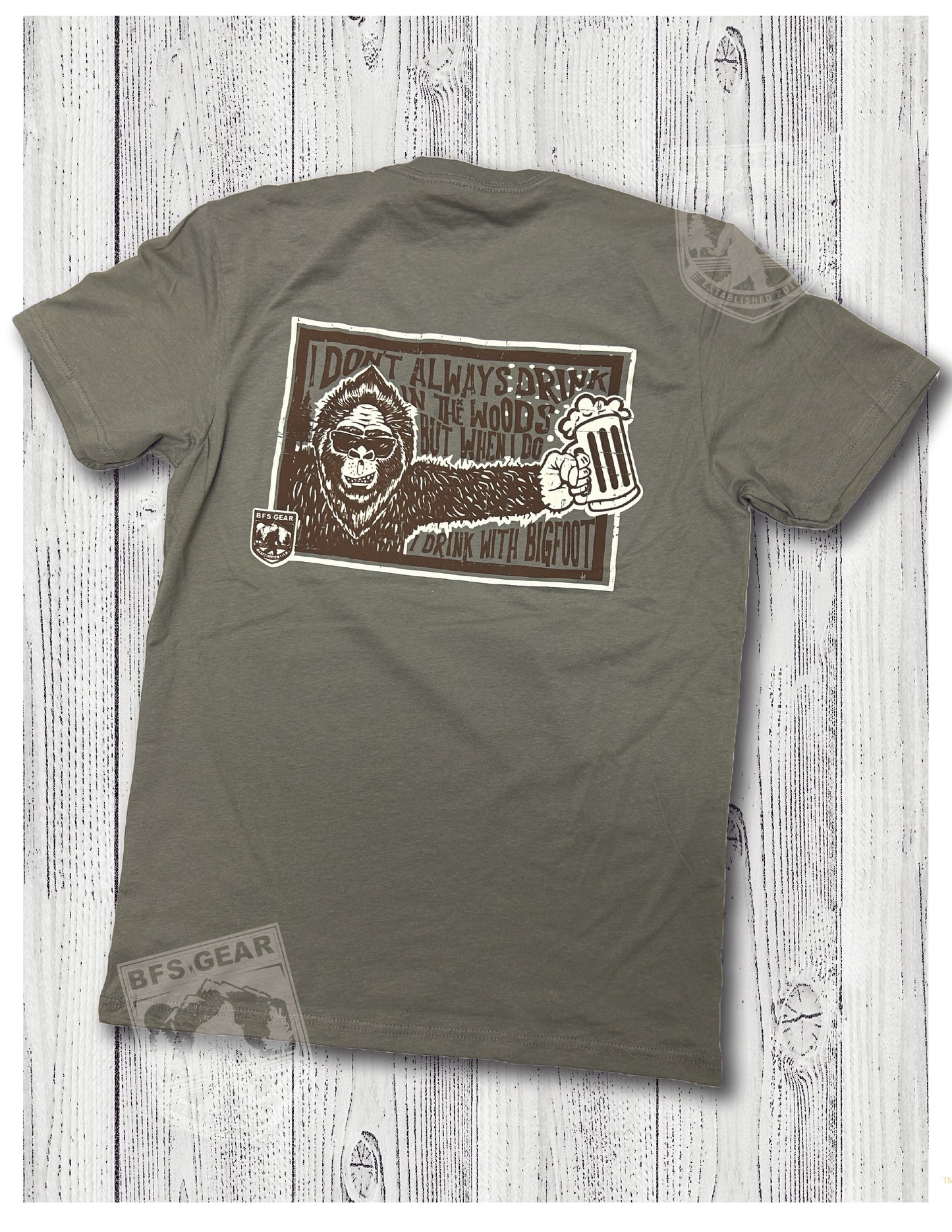 I Drink With Bigfoot T-Shirt