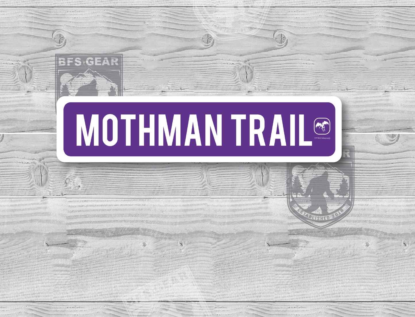 Mothman Trail Metal Sign