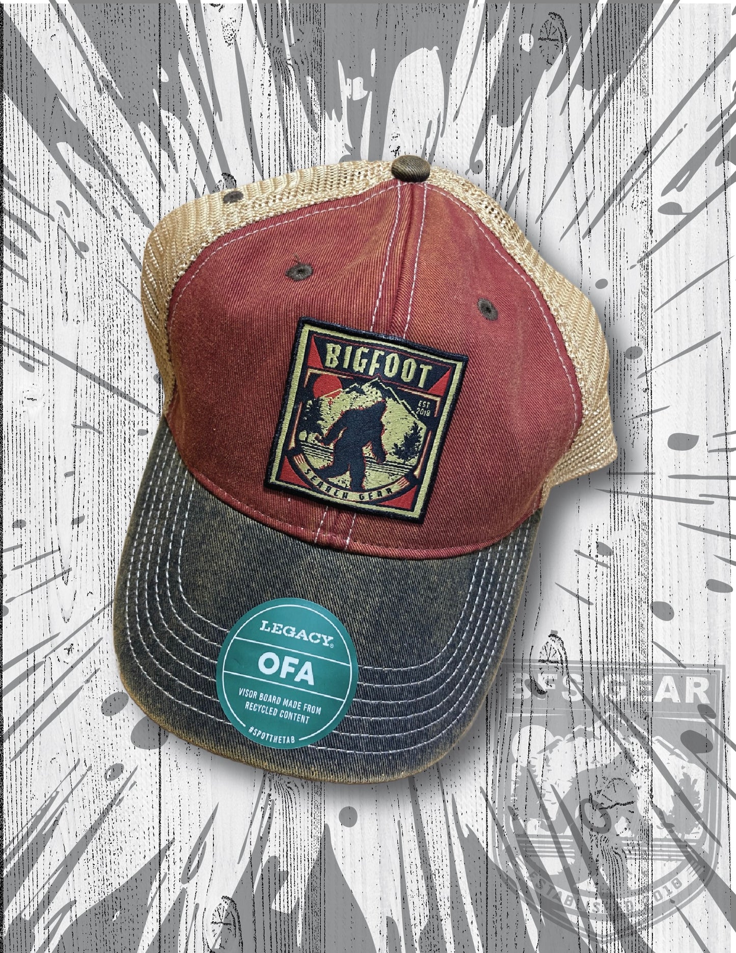 Bigfoot Search Gear Tricolor Legacy Trucker Hat