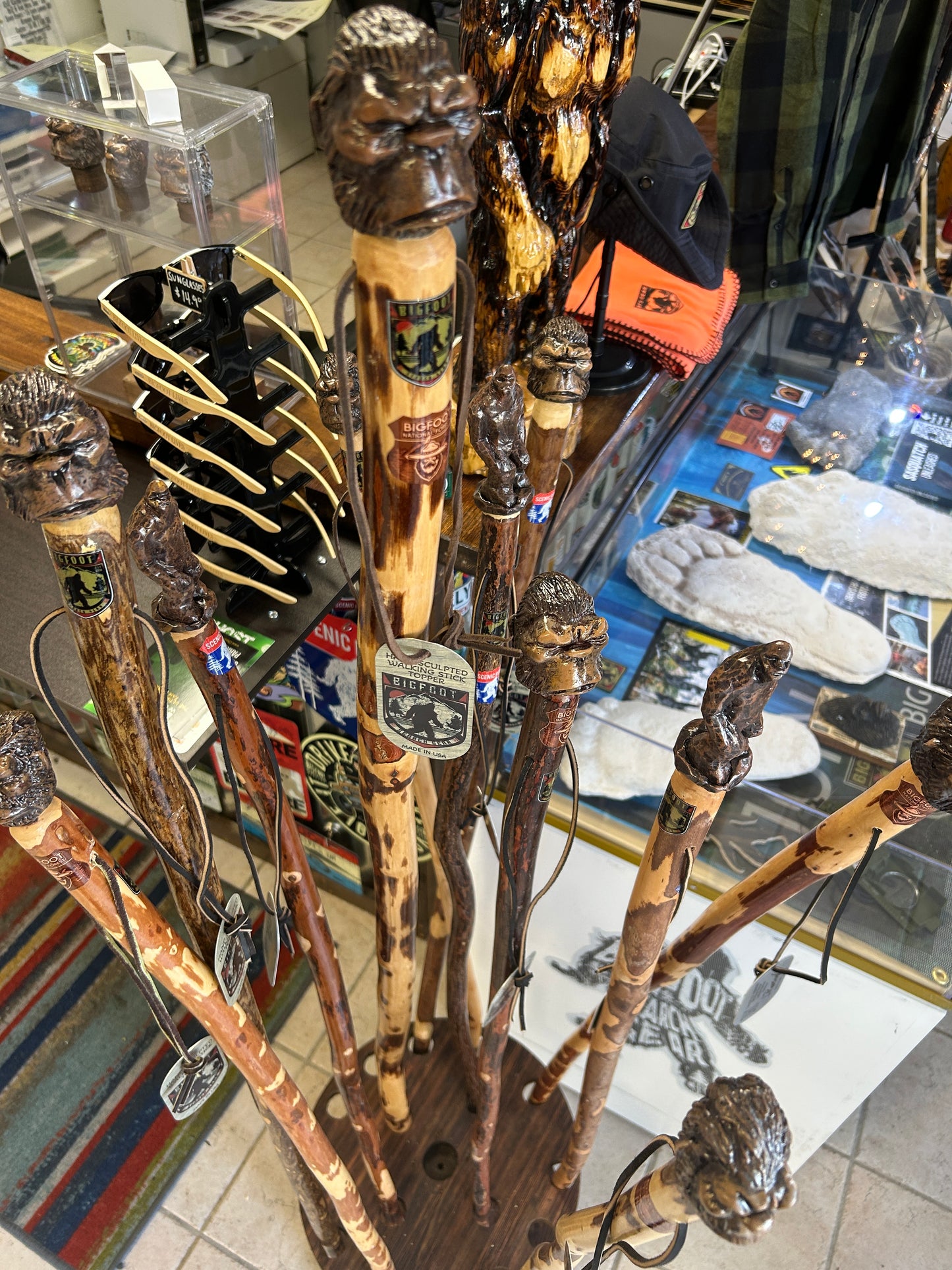 Bigfoot Hiking Stick - Head Topper