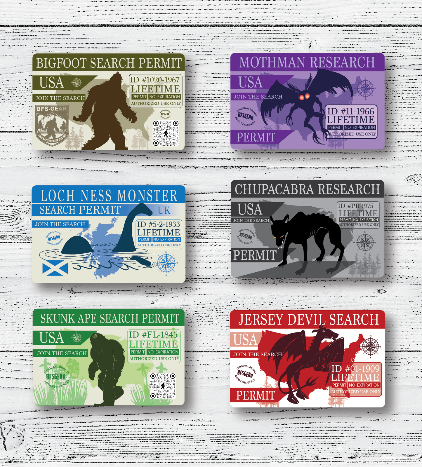 Cryptid Search Permit Collection