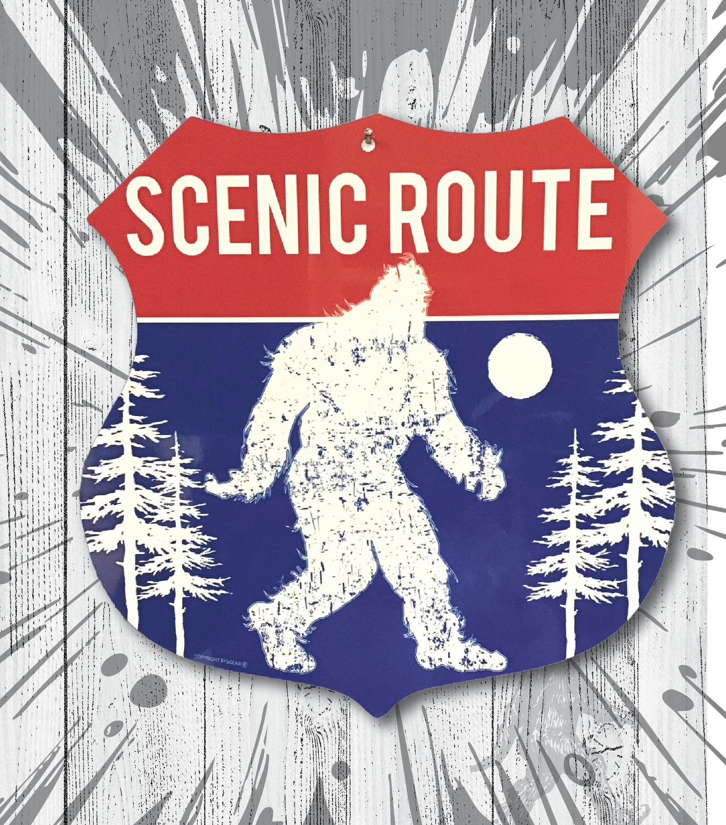 Scenic Route Metal Sign