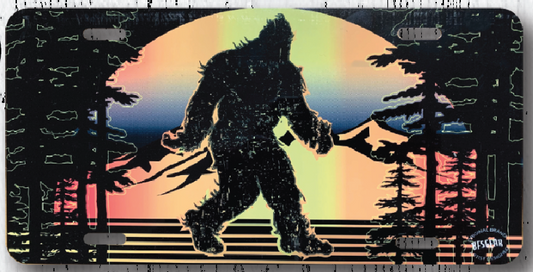 Bigfoot Silhouette License Plate