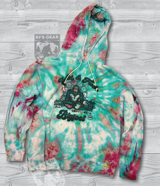 Wild & Free Bigfoot Tie Dye Pullover Hoodie