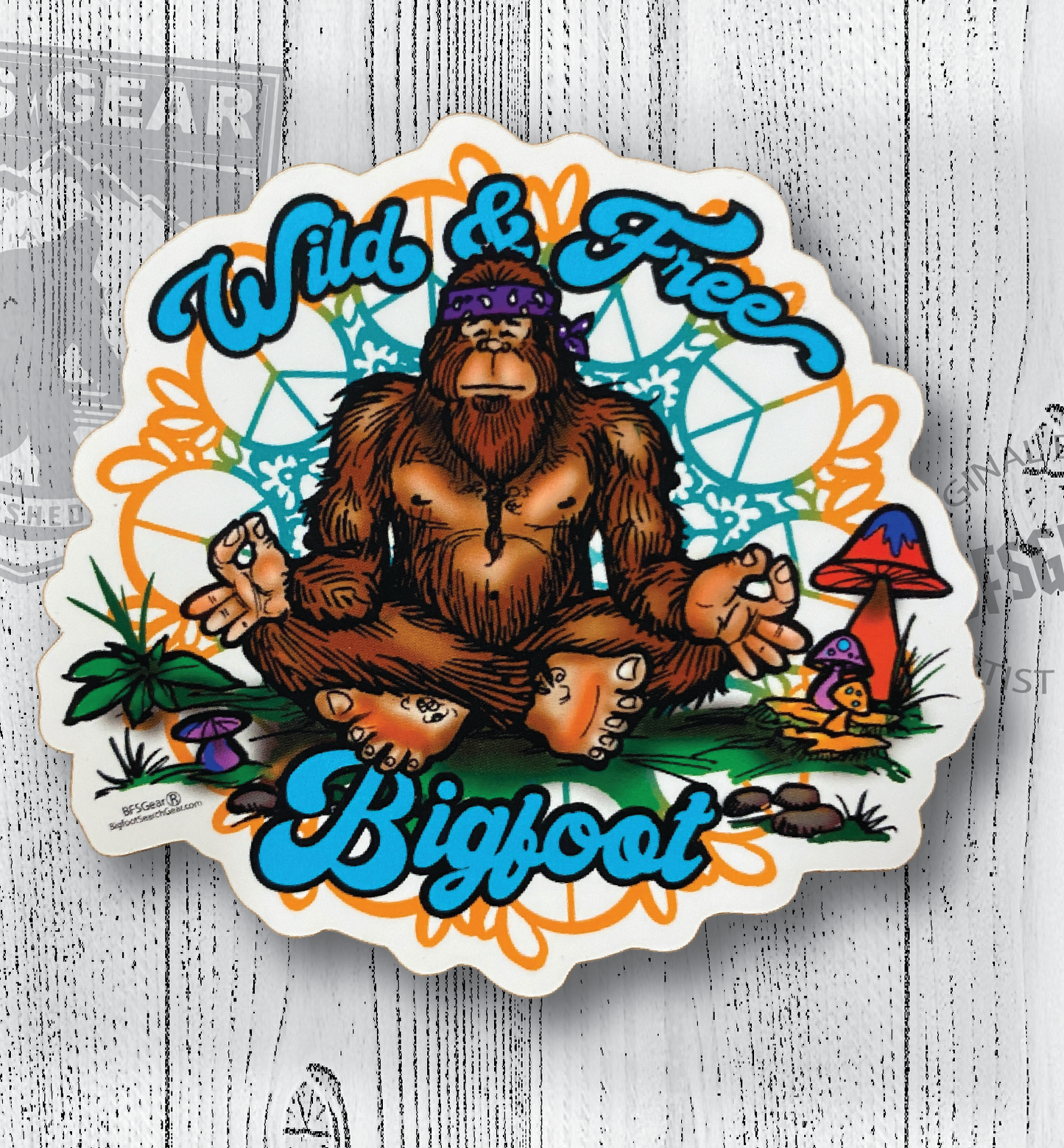 WILD & FREE BIGFOOT STICKER