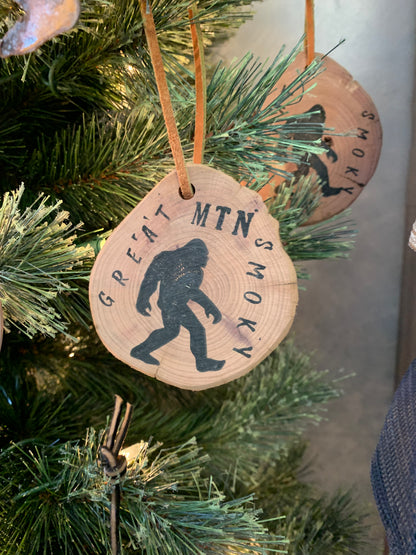 Bigfoot Red Cedar Christmas Ornament