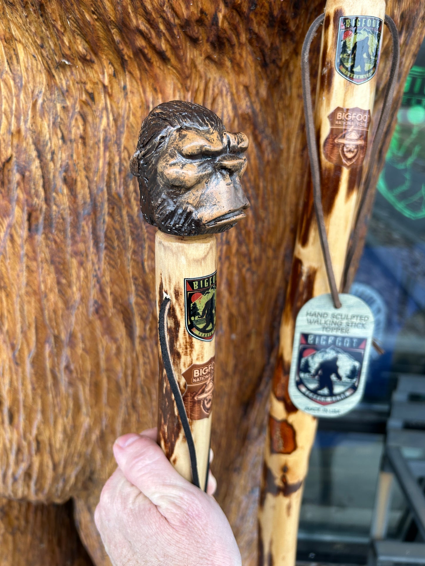 PREORDER Bigfoot Hiking Stick - Head Topper