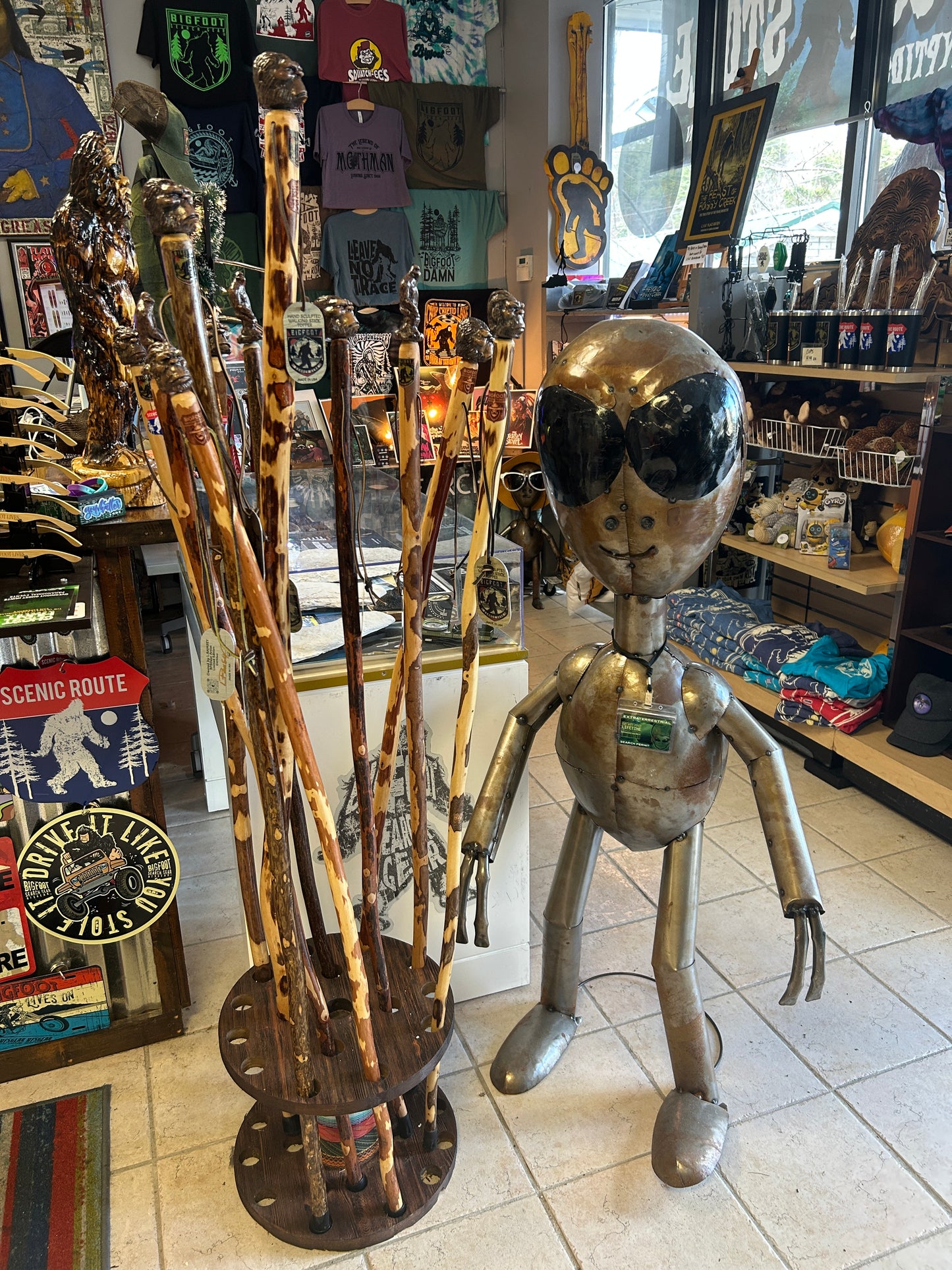 PREORDER Bigfoot Hiking Stick - Head Topper
