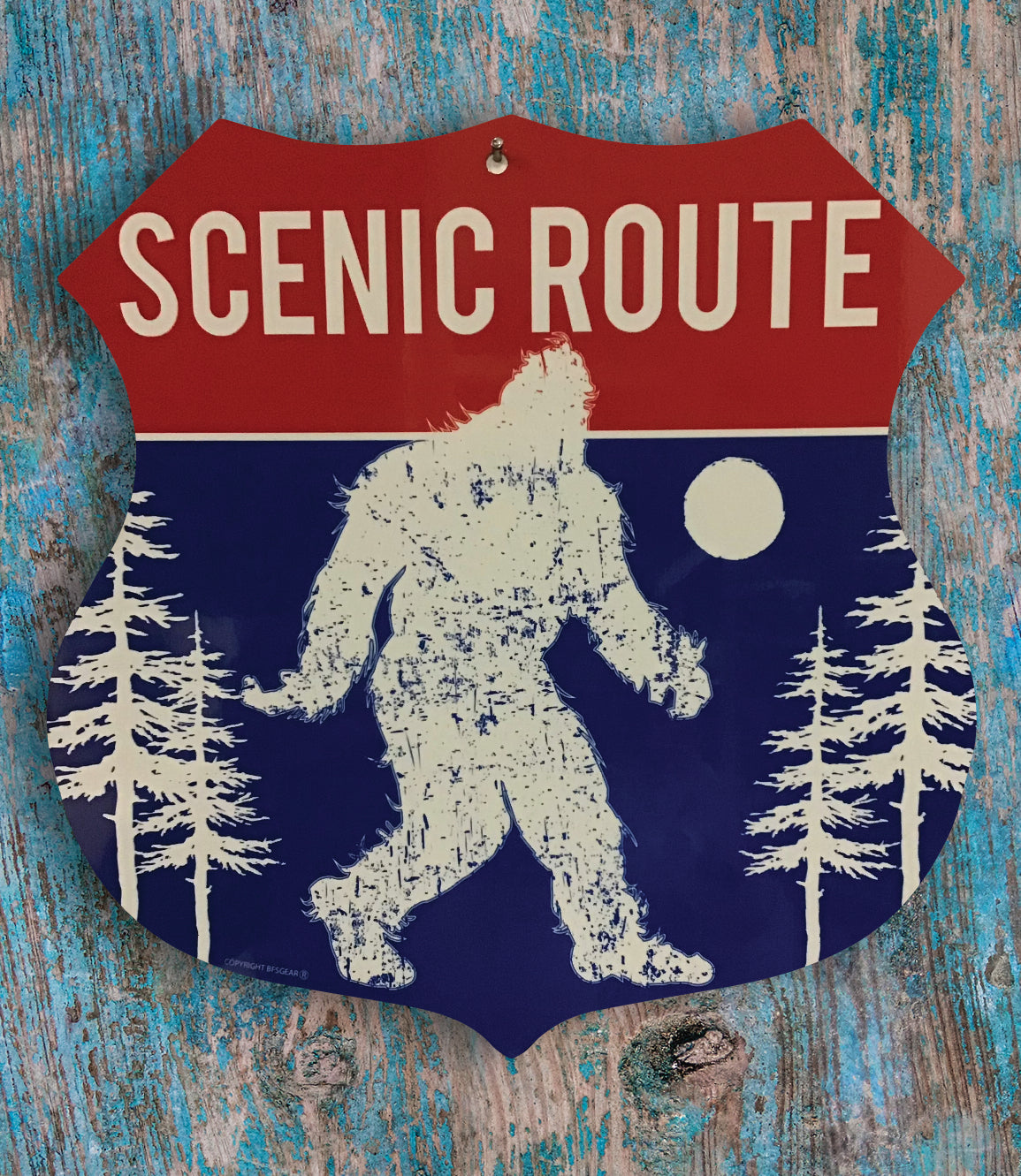 Scenic Route Metal Sign