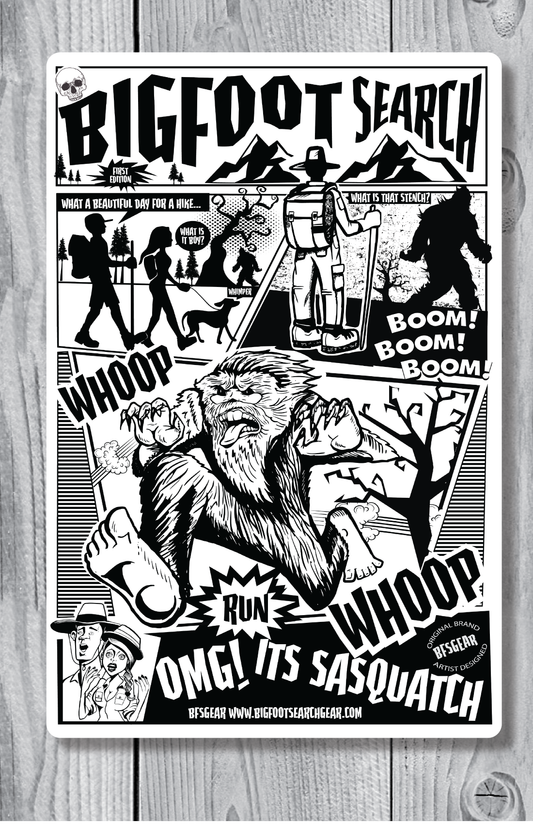 Sasquatch Comic Large Metal Sign