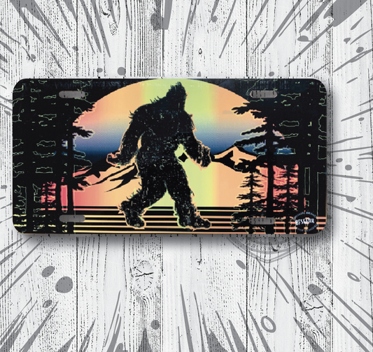 Bigfoot Silhouette License Plate