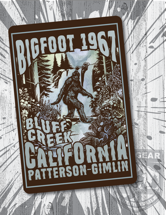 1967 Bigfoot Bluff Creek 12x18 Metal Sign
