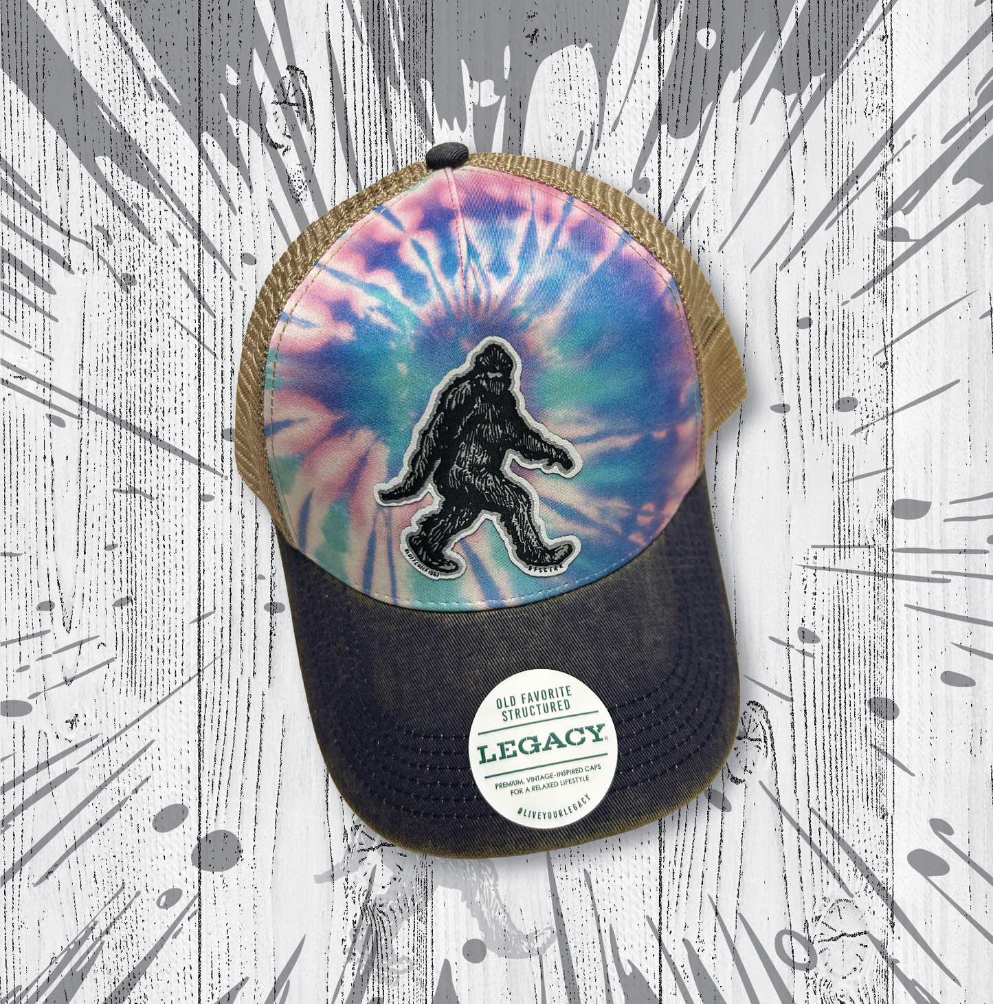 1967 Bigfoot Bluff Creek Legacy Trucker Hat - Tie Dye