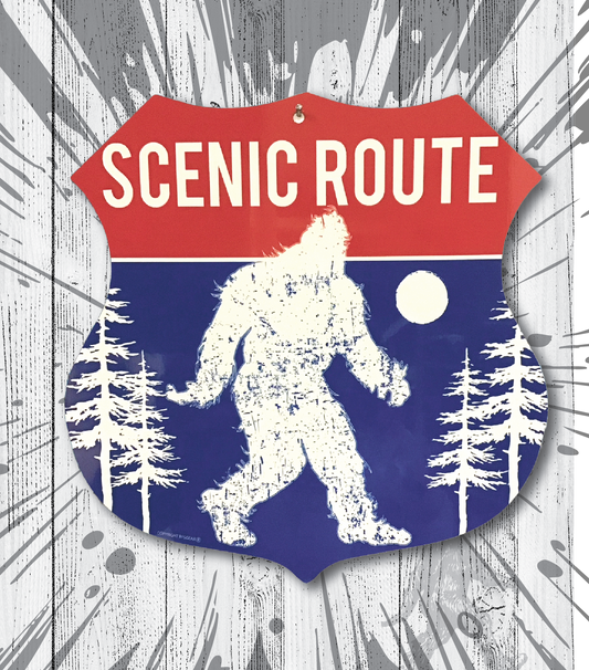 Scenic Route Metal Sign